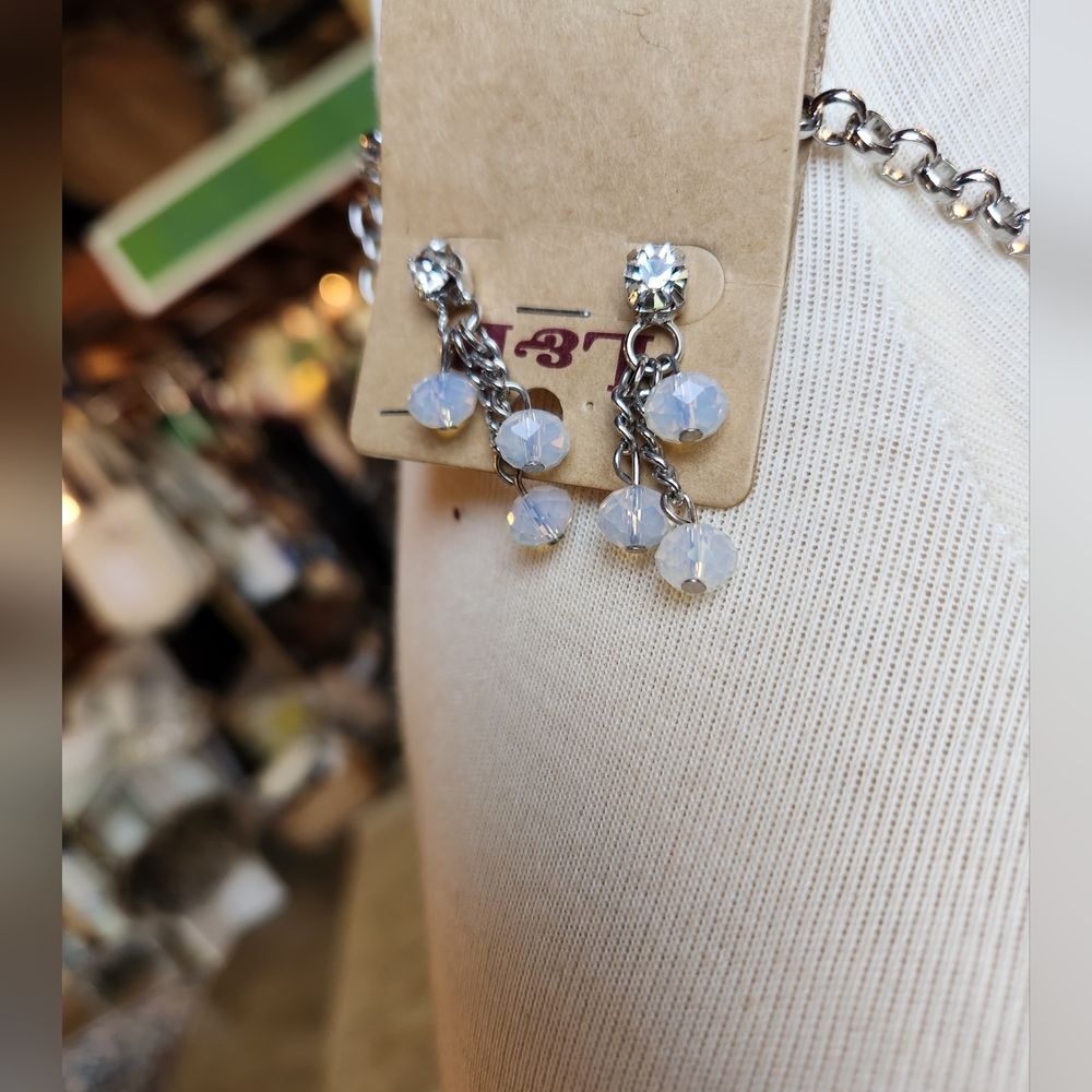 Rhinestone Necklace with Earrings Set - Picture 4 of 17